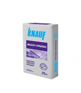 Шпаклевка цементная фасадная Knauf Мультифиниш серый, 25 кг фото 3