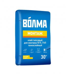 Клей гипсовый монтажный ВОЛМА-Монтаж 30 кг фото 1